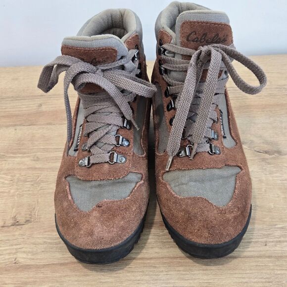 VTG Cabela\'s Mens Gore Tex Boots‎ Size 8.5D Hiking Hunting Brown Leather Canvas main image 8